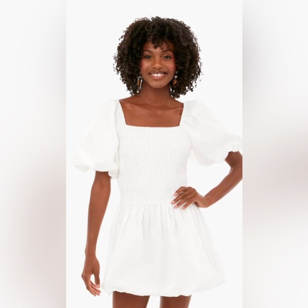 NWT! Tuckernuck White Smocked Mini Dress Size Small